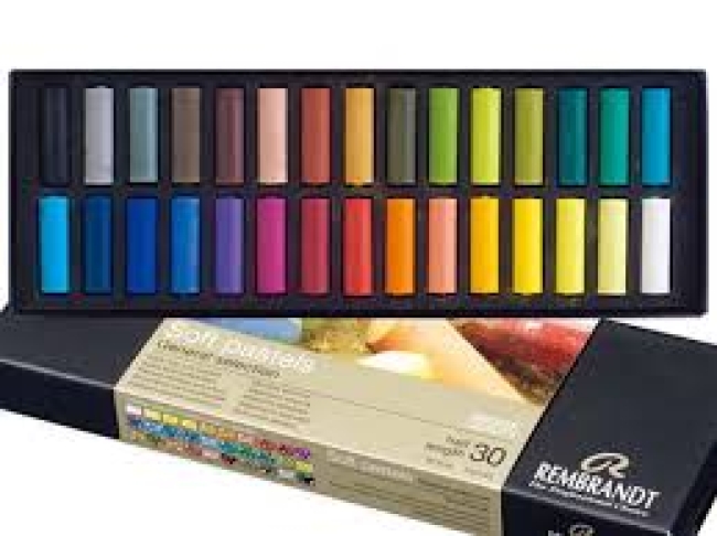 Rembrandt Set pastels tendres Sélection Générale | 30 demi-pastels