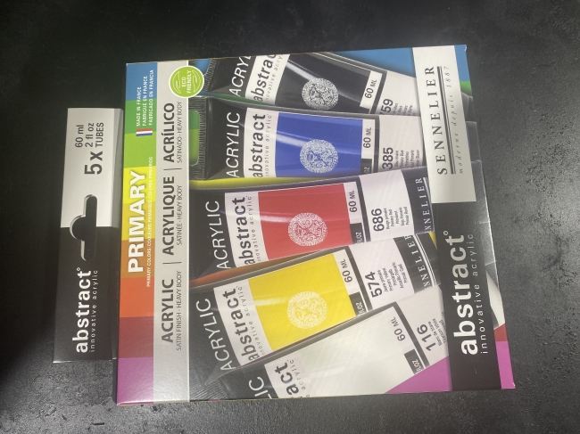 Set abstract Couleurs primaires tubes 60ml X5